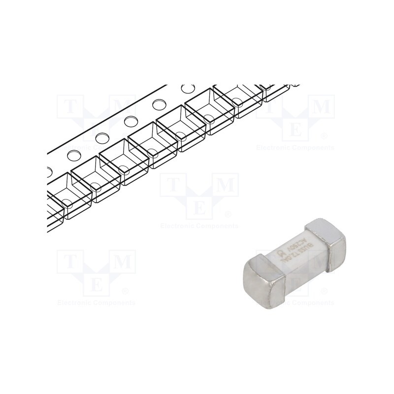 1 pcs x EATON/BUSSMANN - TR-1245UMFT2-R - Fuse: fuse, time-lag, 2A, 250VAC, soldered,SMD, ceramic, 1245UMFT