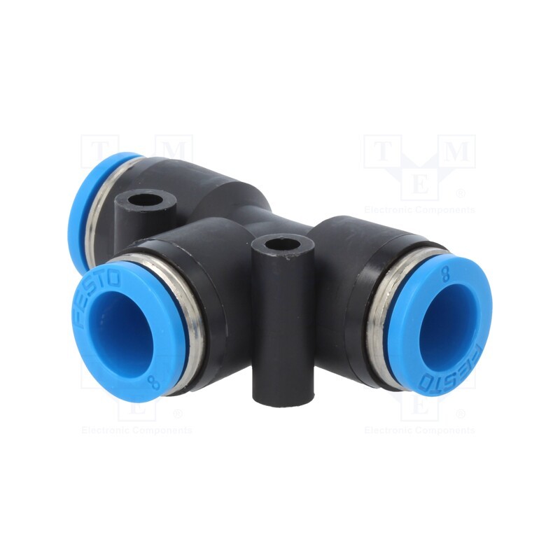 1 pcs x FESTO-153130 - Push-in fitting, straight,T-tap splitter, -0.95÷6bar, PBT, QS