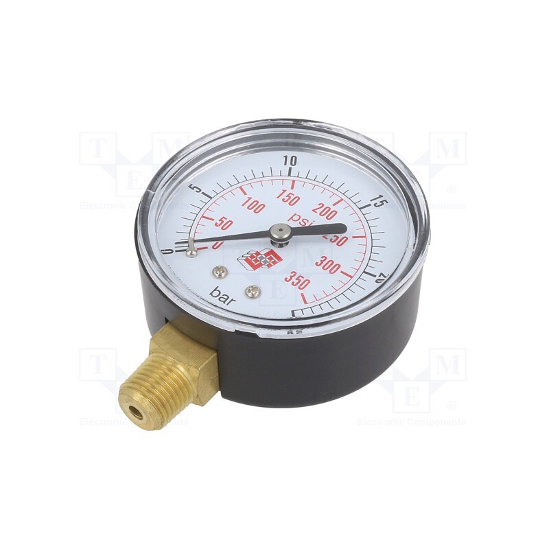 1 pcs x PNEUMAT-M63R.PL025G14 - Manometer, 0÷25bar, non-aggressive liquids,inert gases, 63mm