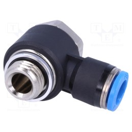 1 pcs x FESTO-186141 - Push-in fitting, angled 90°, -0.95÷6bar, Gasket: NBR rubber, QS