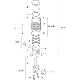 Hatz 1d50 complete cylinder 01644402