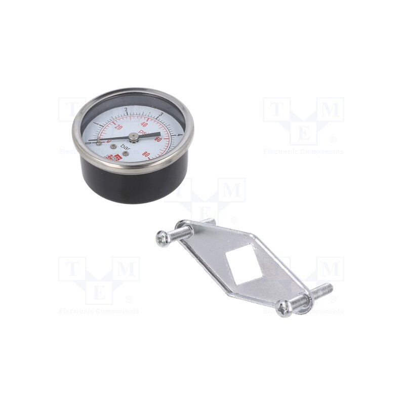 1 pcs x PNEUMAT-M50A.NC006G18 - Manometer, 0÷6bar, non-aggressive liquids,inert gases, 50mm