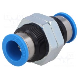 1 pcs x FESTO-153161 - Push-in fitting, threaded,straight, -0.95÷6bar, Thread: M22