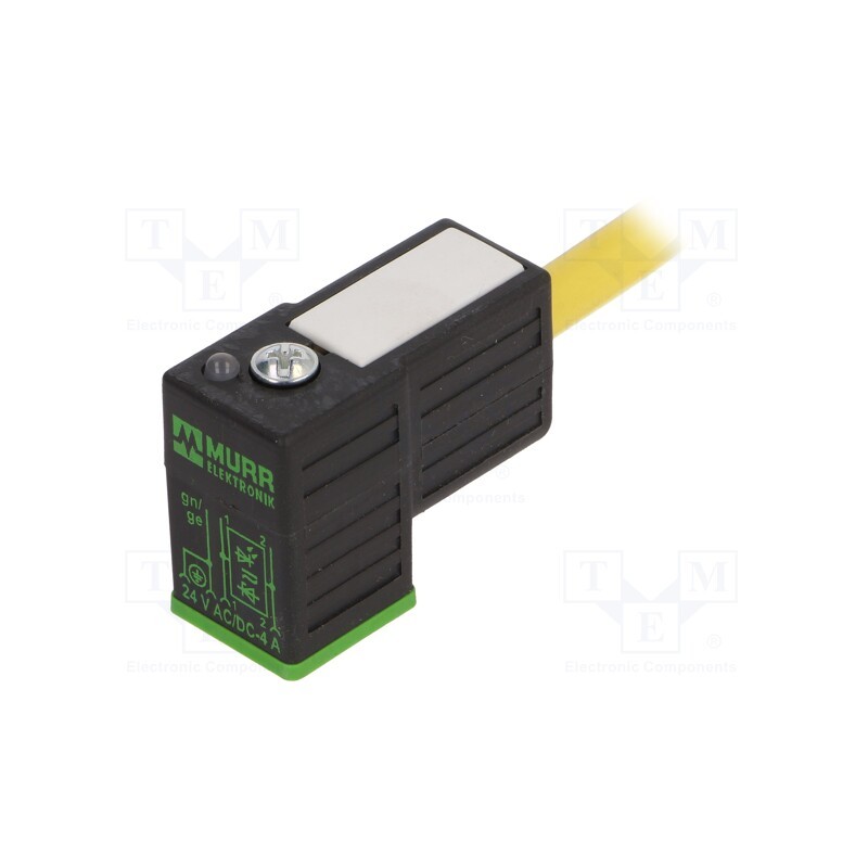 1 pcs x MURR ELEKTRONIK-7000-80021-0260500 - Valve connector, plug, Type: C, PIN: 4, 8mm, female, 24VDC, 4A, 24VAC