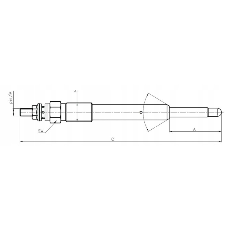 Kubota pencil bulb candle