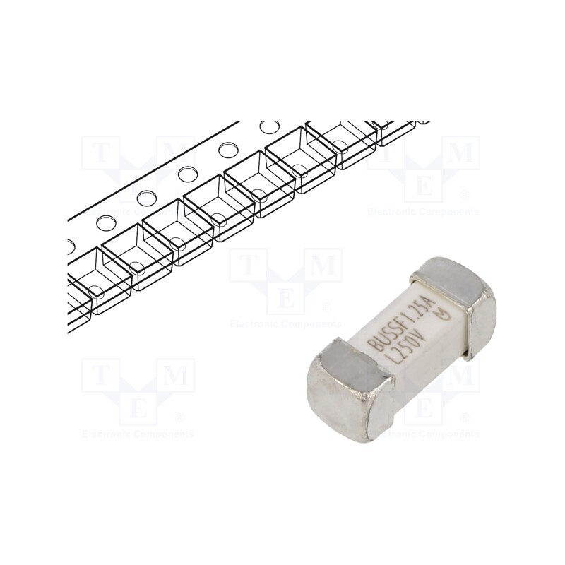 1 pcs x EATON/BUSSMANN - TR-1245UMFF1-25-R - Fuse: fuse, quick blow, 1.25A, 350VAC, 250VDC, soldered,SMD, SMD