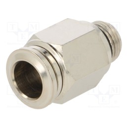 1 pcs x AIGNEP-57020 8-1/8 - Push-in fitting, straight, -0.99÷20bar, nickel plated brass