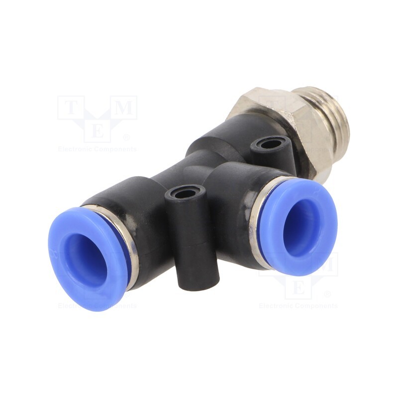 1 pcs x PNEUMAT-129.014-8 - Push-in fitting, T-tap splitter, -0.95÷15bar, Thread: G 1/4'