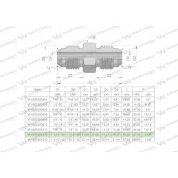 Inch hydraulic connector bb 1 1 16 unf Warynski