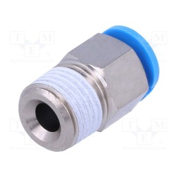 1 pcs x FESTO-153307 - Push-in fitting, straight, -0.95÷6bar, Gasket: NBR rubber, QSM