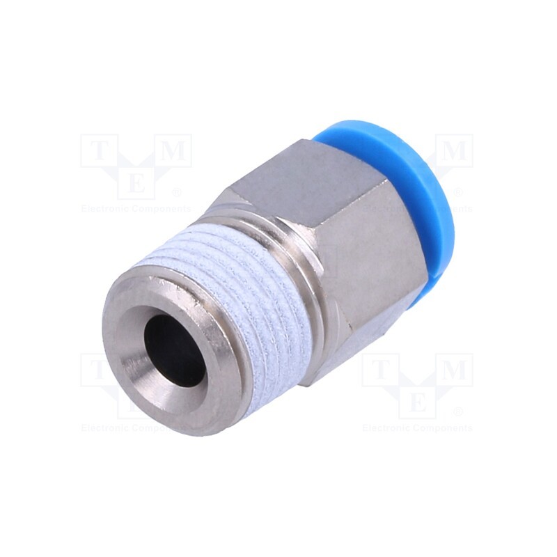 1 pcs x FESTO-153307 - Push-in fitting, straight, -0.95÷6bar, Gasket: NBR rubber, QSM