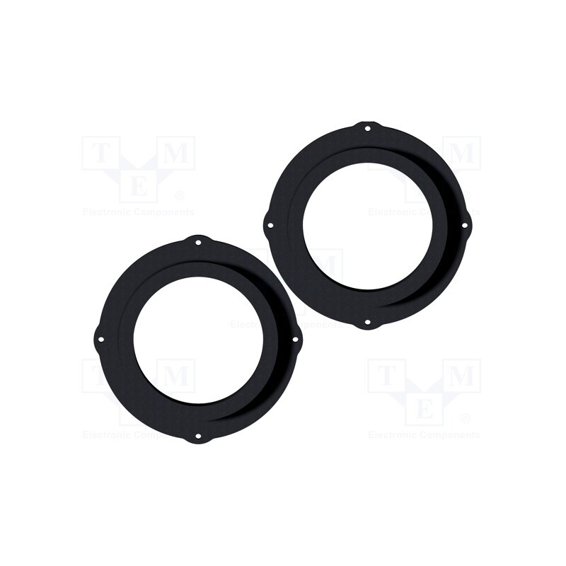 1 set x BASSER - DMAUDI13 - Spacer ring, MDF, 165mm, Audi, impregnated, 2pcs.