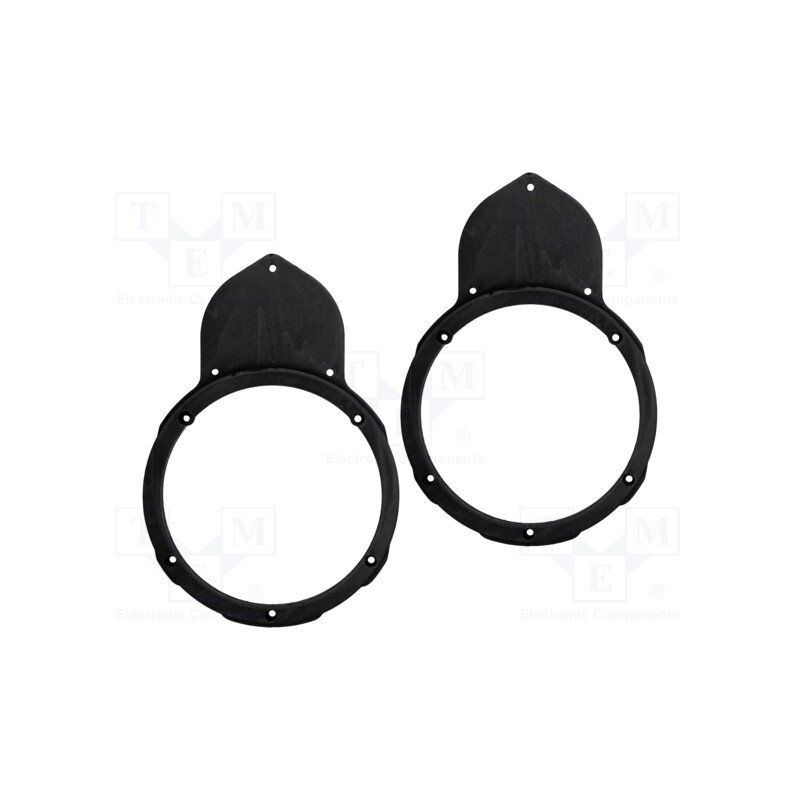 1 set x BASSER - DMVW03 - Spacer ring, MDF, 200mm, VW, impregnated, 2pcs.