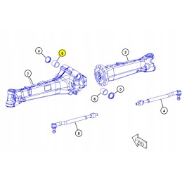 Front axle suspension bushing cat 428 cd