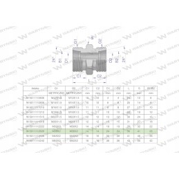 Metric hydraulic connector BB M36x2 Warynski