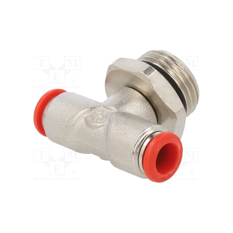 1 pcs x AIGNEP-50216 8-1/2 - Push-in fitting, T-tap splitter, -0.99÷20bar, Thread: 1/2'