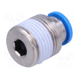 1 pcs x FESTO-153017 - Push-in fitting, straight, -0.95÷6bar, Gasket: NBR rubber, QS