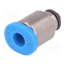 1 pcs x FESTO-153312 - Push-in fitting, threaded,straight, -0.95÷6bar, Thread: M3