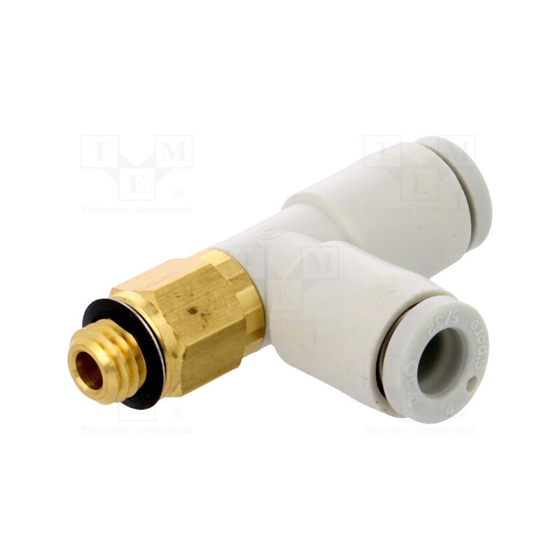 1 pcs x SMC-KQ2Y04-M5A - Tee fitting, threaded,plug-in, -1÷10bar, brass,polypropylene