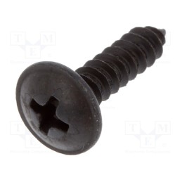 1 pcg x ROMIX - 40506Z - Screw, 25pcs, universal, L: 16mm, steel, black, Øhead: 9.6mm