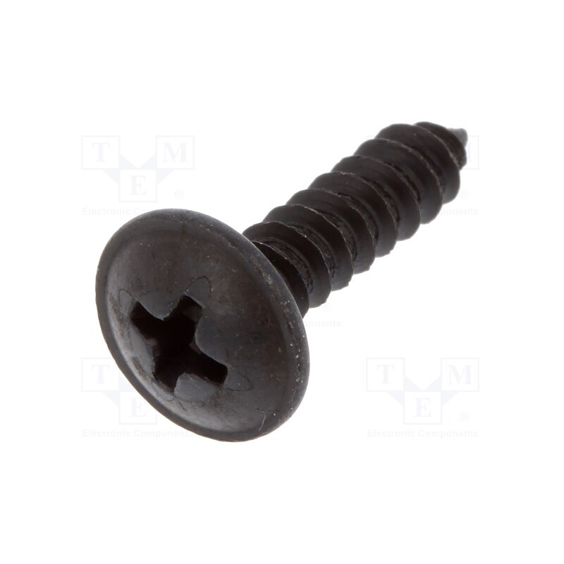 1 pcg x ROMIX - 40506Z - Screw, 25pcs, universal, L: 16mm, steel, black, Øhead: 9.6mm