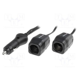 1 pcs x SCI - A13-75A30A2-A7Z - Cigarette lighter socket extension cord, Inom: 10A, 12V/2.5A