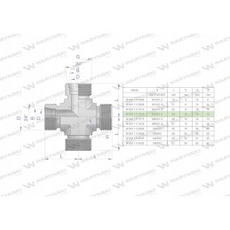 Hydraulic cross-connector bbbb m18x1 5 Warynski