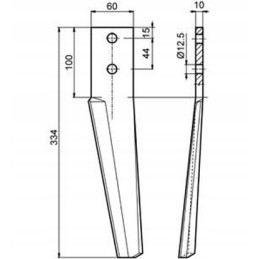 Maschio power harrow knife, right