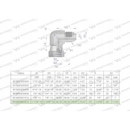 Hydraulic elbow inch ab 1 1 16 unf warynski