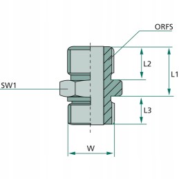 Hydraulic connector adapter 9 16 orfs x m10x1