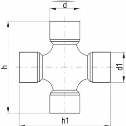 Shaft crosshead oe 22x55 0 mm 10 steel power