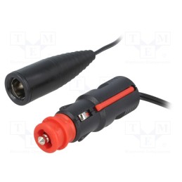 1 pcs x PRO CAR - 67824010 - Cigarette lighter socket extension cord, 8A, Sup.volt: 12÷24VDC