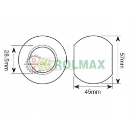 Ball for lower drawbars, category 2 2 4128 2 pcs