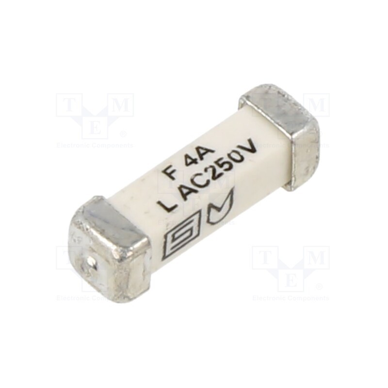 1 pcs x SCHURTER - 3405.0172.11 - Fuse: fuse, quick blow, 4A, 250VAC, 125VDC, SMD, ceramic, 3x10.1mm