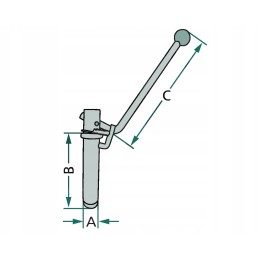 Hitch pin with protection 145-250mm fi 31