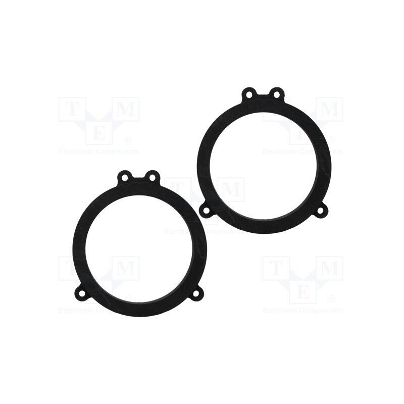 1 set x BASSER - DMMERC02 - Spacer ring, MDF, 165mm, Mercedes, impregnated, 2pcs.