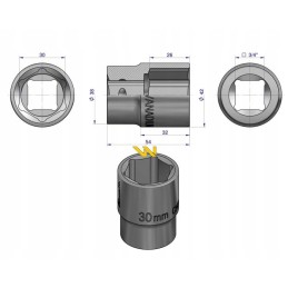 Hexagon socket 3 4 30 mm din 3124 Warynski