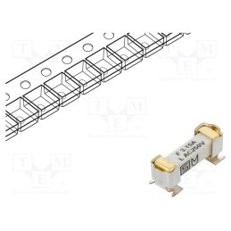 1 pcs x SCHURTER - 3404.2471.11 - Fuse: fuse, time-lag, 3.15A, 250VAC, 125VDC, SMD, ceramic, copper