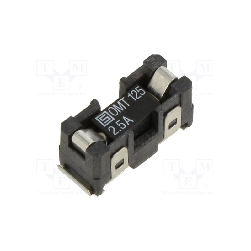 1 pcs x SCHURTER - 3404.2327.11 - Fuse: fuse, time-lag, 2.5A, 125VAC, 125VDC, SMD, ceramic, OMZ 125