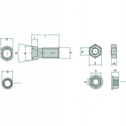 Plug screw with nut 1871234kv 25