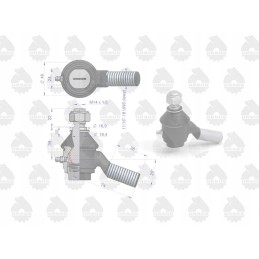 Rear threaded ball joint mf3 original ursus