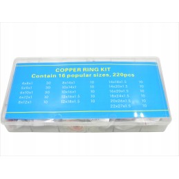 Set of 220 copper washers