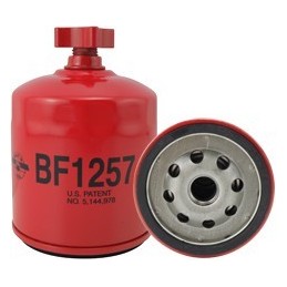 Spin on Baldwin BF1257 fuel filter