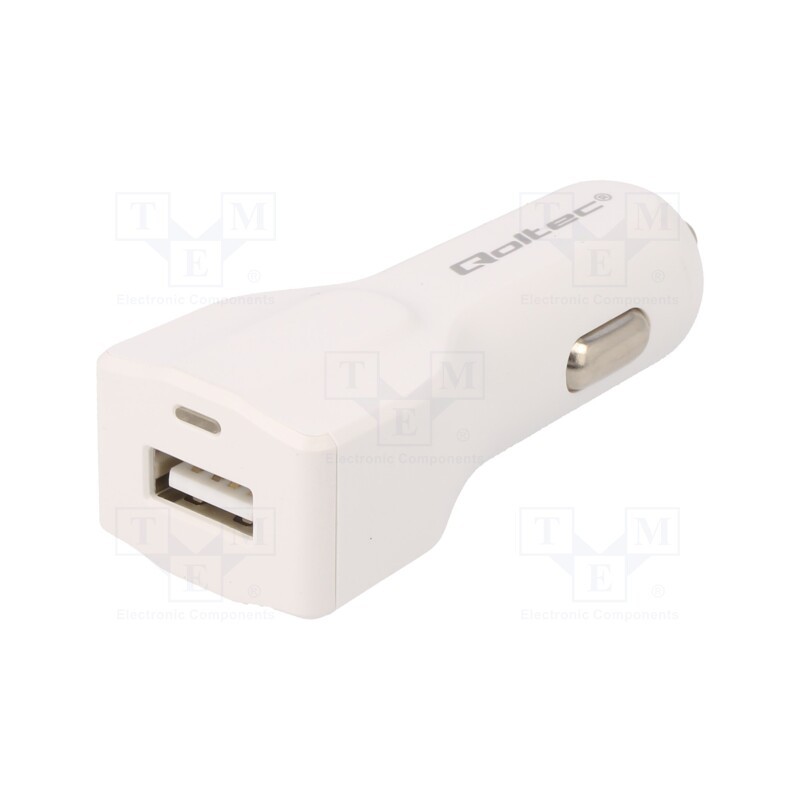 1 pcs x QOLTEC - 50129 - USB power supply, USB A socket, Sup.volt: 12÷24VDC, 5V/2.4A