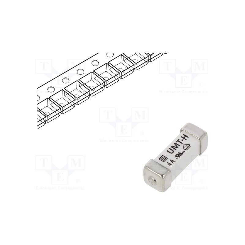 1 pcs x SCHURTER - 3403.0280.23 - Fuse: fuse, time-lag, 4A, 277VAC, 125VDC, SMD, ceramic, 5.3x16mm