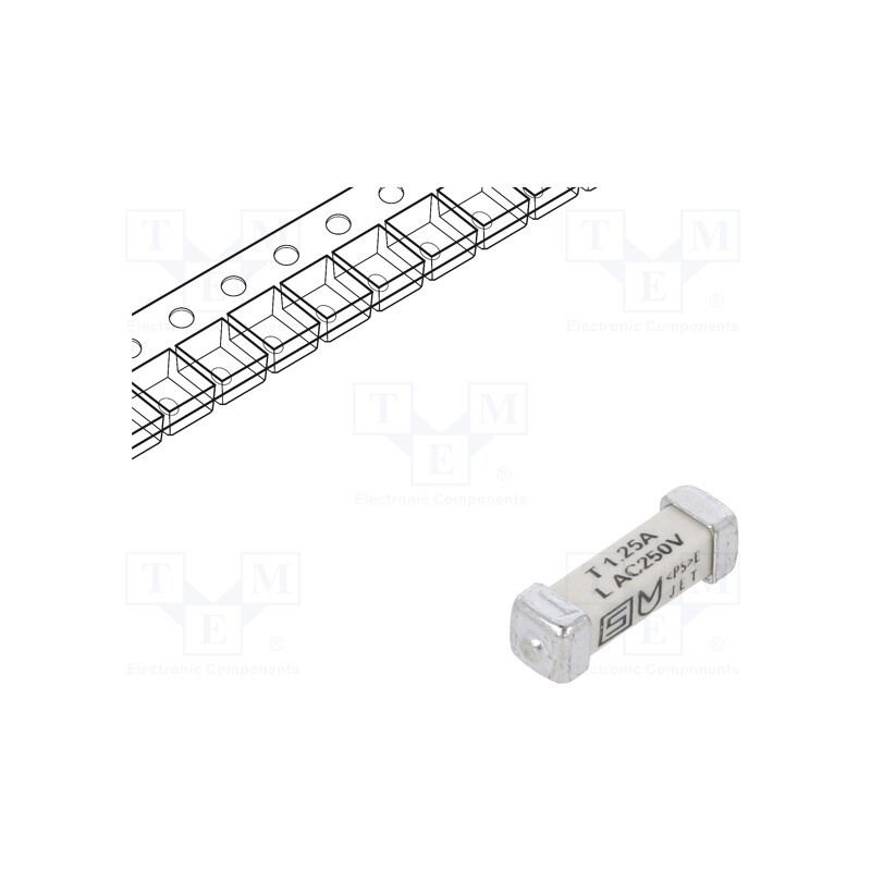 1 pcs x SCHURTER - 3403.0167.24 - Fuse: fuse, time-lag, 1.25A, 250VAC, 125VDC, SMD, ceramic, 3x10.1mm
