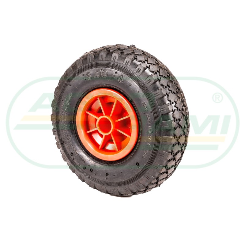 A 25 mm rubber wheel for a wheelbarrow