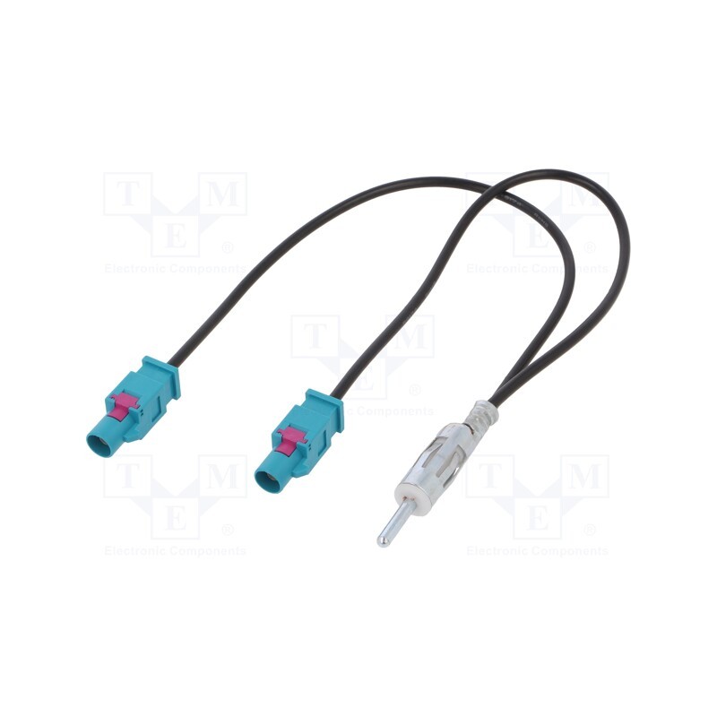 1 pcs x PER.PIC. - A9700D/2UNIV - Antenna adapter, DIN plug,Fakra socket x2