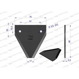 Bison low-cut scythe blade Warynski wkz80x2 5