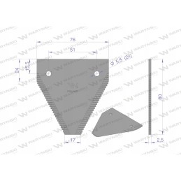 Scythe blade: bizon high-cut Warynski wkz80x2 5w
